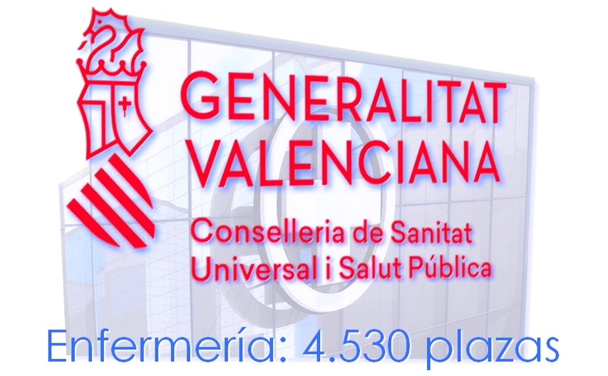 4.530 plazas para enfermería convocadas por la Consellería de Sanitat Valenciana.